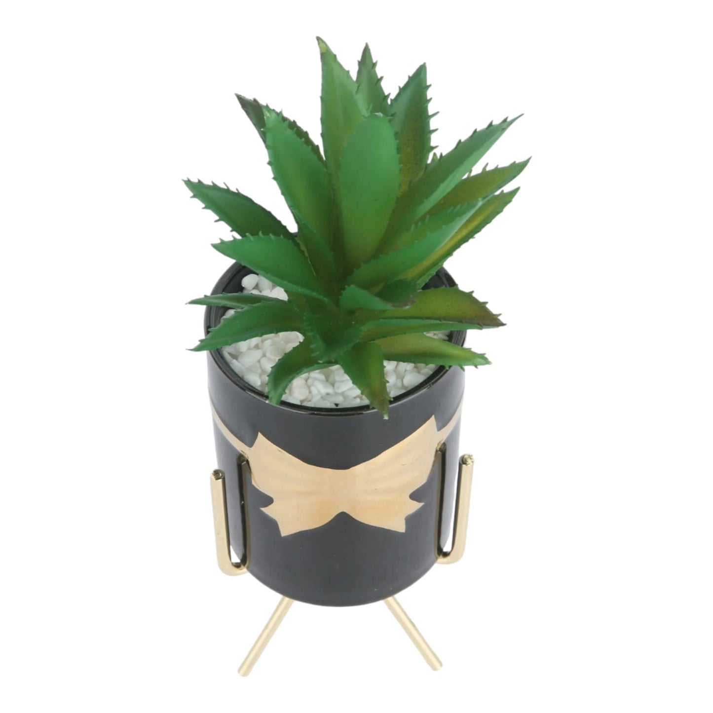 PLANTER WITH BOW DESIGN POT