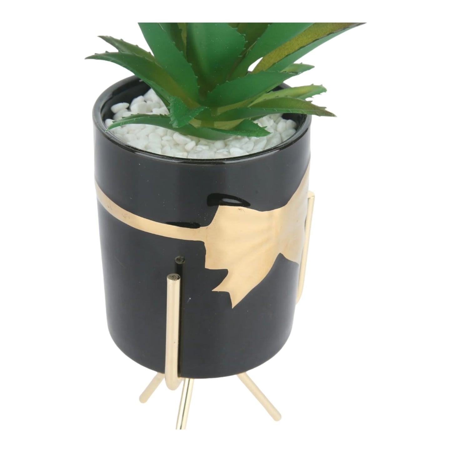 PLANTER WITH BOW DESIGN POT