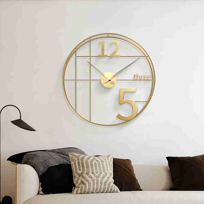 DISCRETE METALLIC WALL CLOCK