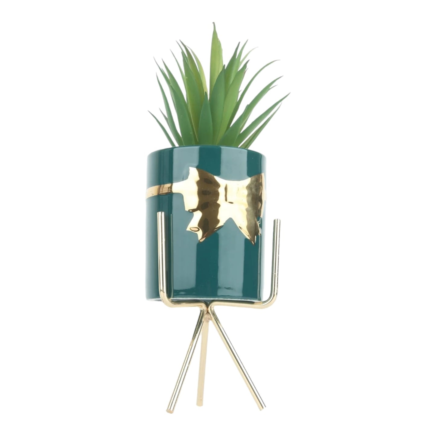 PLANTER WITH BOW DESIGN POT