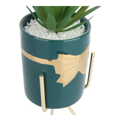 PLANTER WITH BOW DESIGN POT