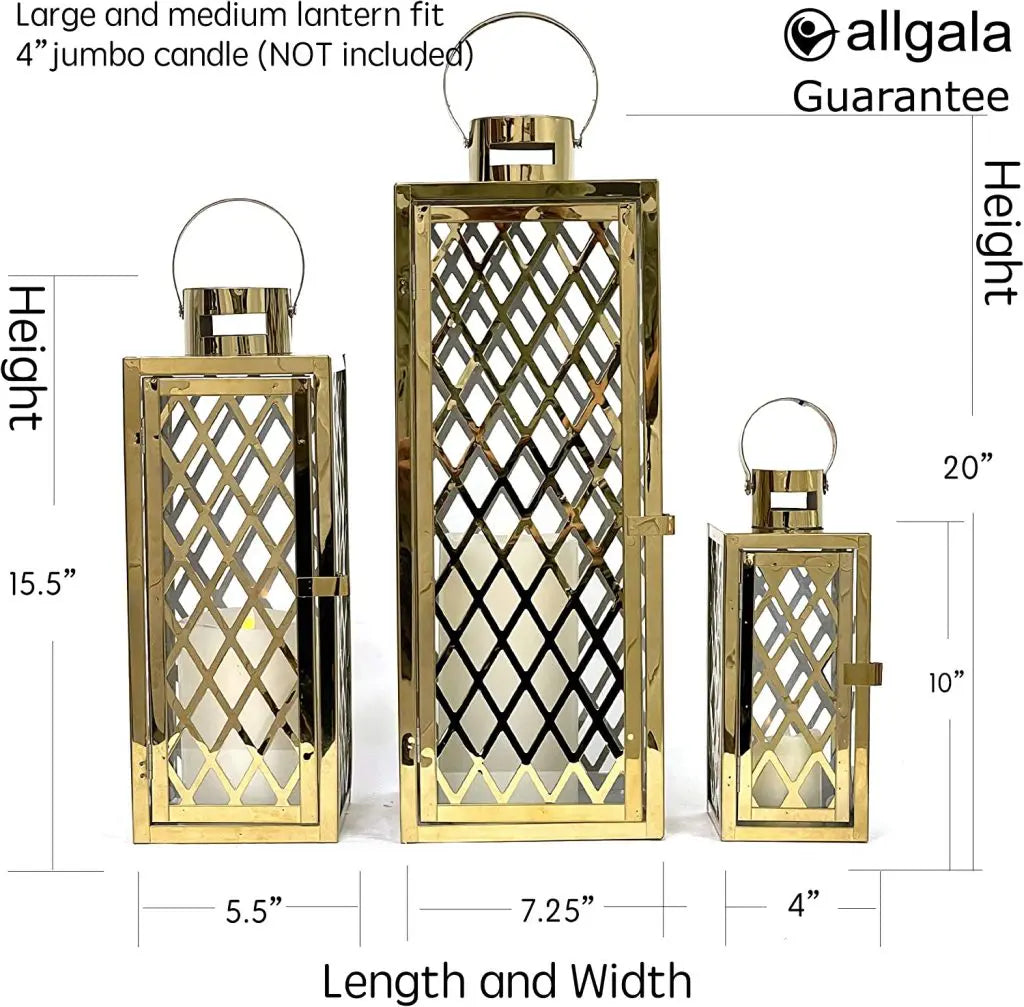 METALLIC LANTERN (SET OF 3)