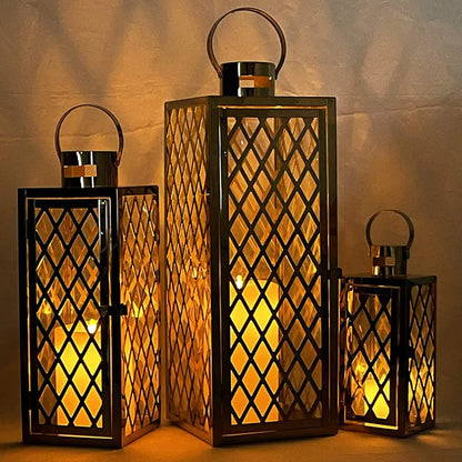 METALLIC LANTERN (SET OF 3)