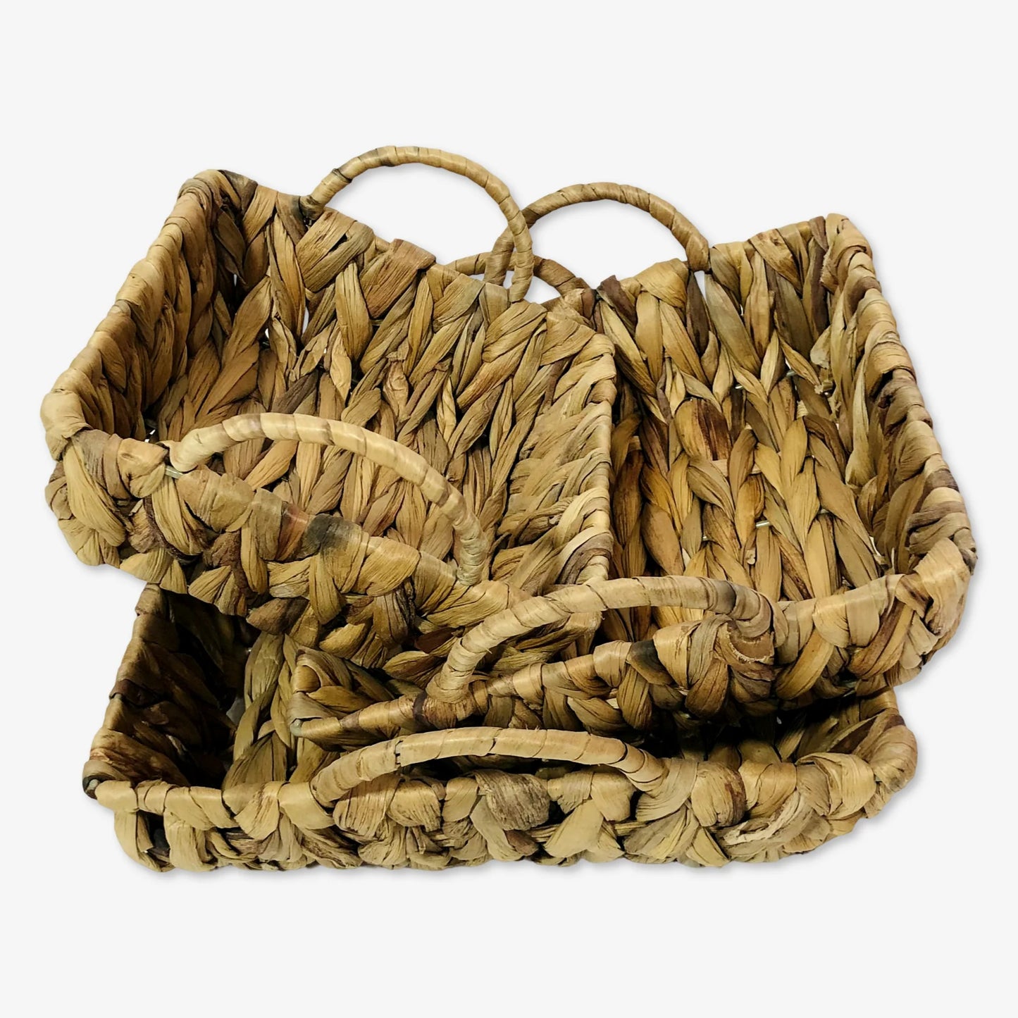 SQUARE THIN HANDLE BASKET (SET OF 3)