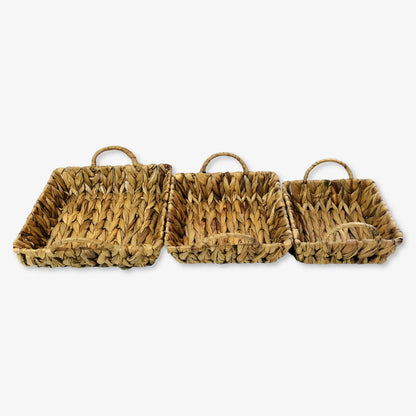 SQUARE THIN HANDLE BASKET (SET OF 3)