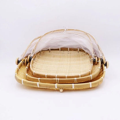 HAND WOVEN FOOT SERVING TENT BASKETS (SET OF 3)