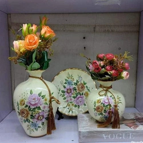 FLOWER DESIGN VASE(SET OF 3)