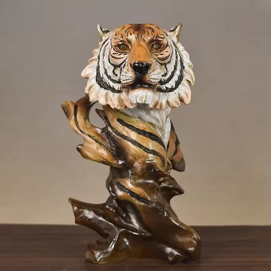 AMERICAN DECORATIVE LION HEAD SCULPTURE