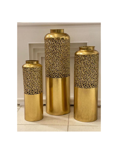 ELECTRO PLATED PLANT POTS (SET OF 3)