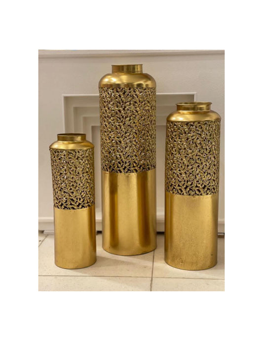 ELECTRO PLATED PLANT POTS (SET OF 3)