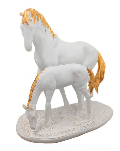 PIOUS HORSE & COLT SCULPTURE