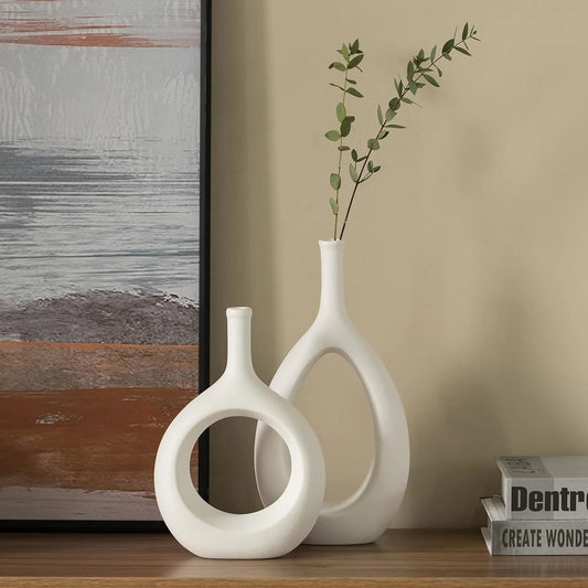UNIQUE DESIGNS VASES (SET OF 2)