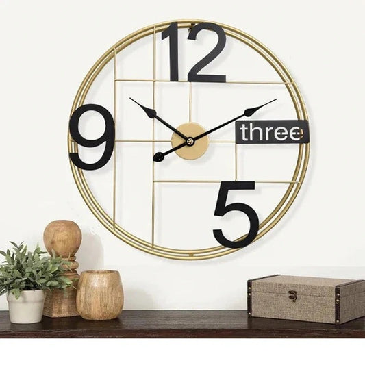 DISCRETE METALLIC WALL CLOCK