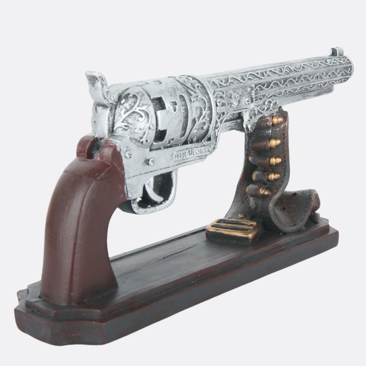 DECORATIVE PISTOL WITH BULLETS