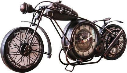 DECORATIVE METALLIC MOTOR BIKE WITH CLOCK