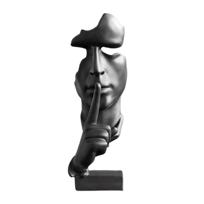 FINGER ON LIPS PROFILE STATUE