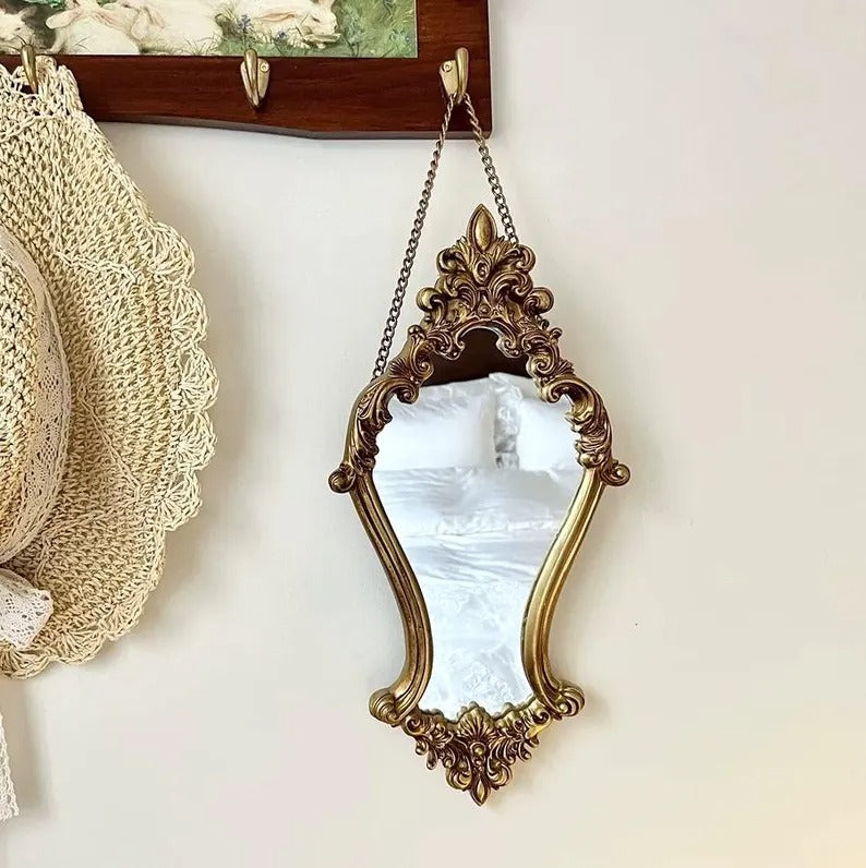 VINTAGE ORNATE HANGING WALL MIRROR