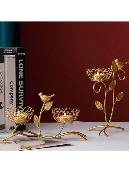 GOLDEN CANDLE HOLDERS (SET OF 3)