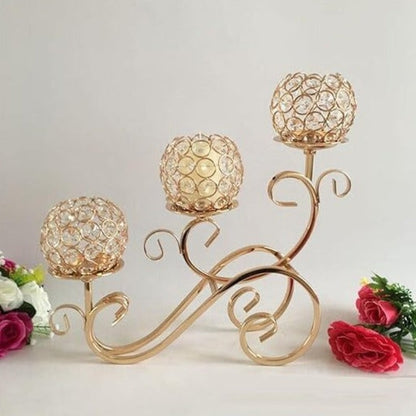 GOLDEN CANDLE HOLDER STAND