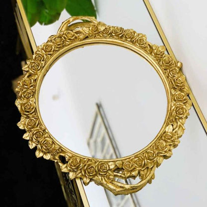 FLORET DESIGN ROUND MIRROR TRAY