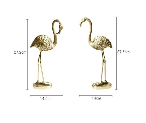 GOLDEN FLAMINGO SCULPTURE (PAIR)