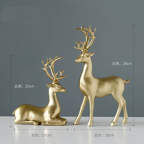 GOLDEN DEER SCULPTURE (PAIR)