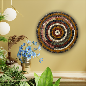 Colorful Aim Design Stoned Wall Mosaics ( 12 inches)