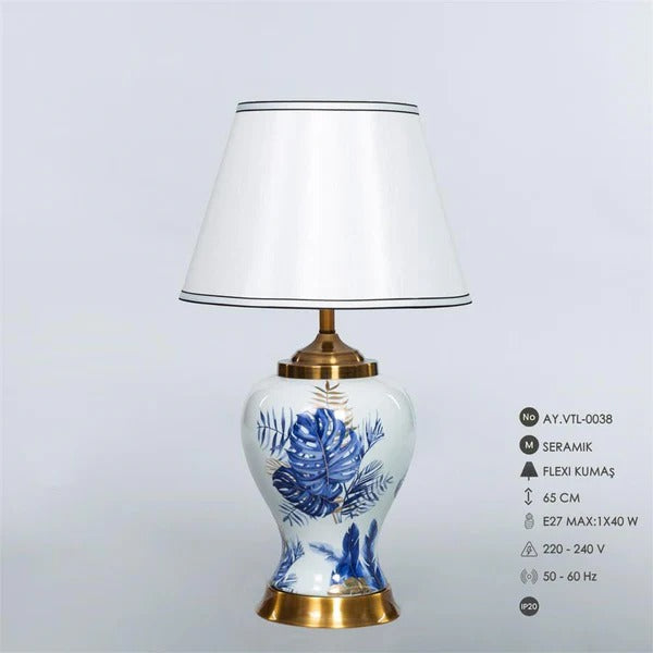 BLUE TEXTURE TABLE LAMP
