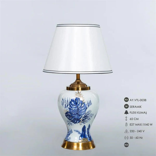 BLUE TEXTURE TABLE LAMP