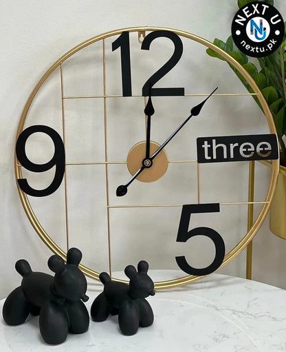 DISCRETE METALLIC WALL CLOCK