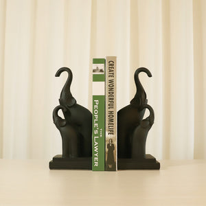 BLACK ELEPHANT BOOKEND(PAIR)