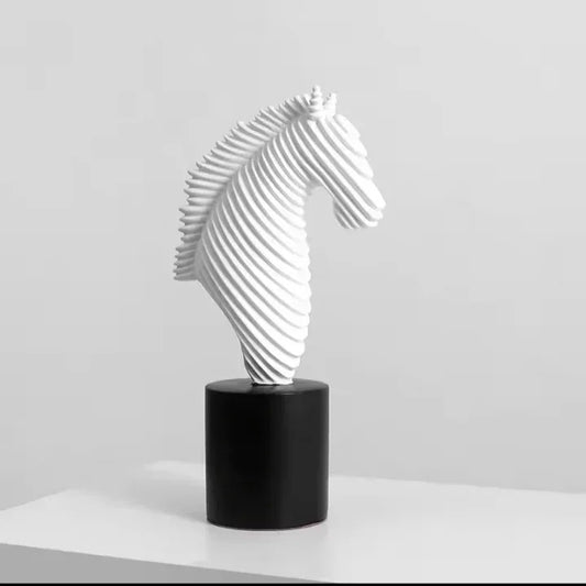 STRIPED HORSE HEAD SCULPTURE