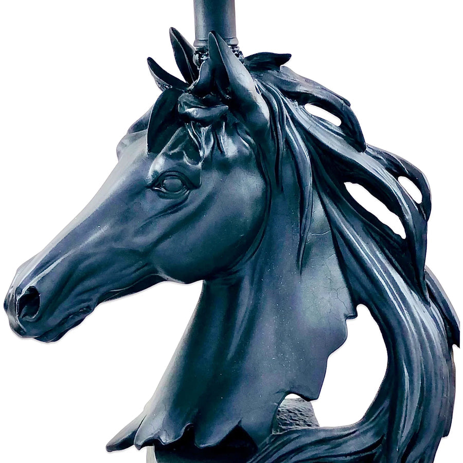 MATT BLACK PROFILE HORSE LAMP