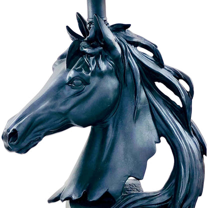 MATT BLACK PROFILE HORSE LAMP