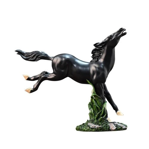 BLACK HORSE STATUE