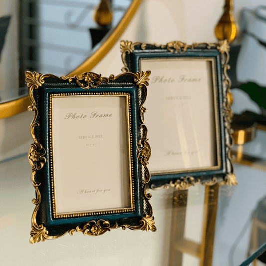 GREEN BORDER PHOTO FRAME (SET OF 2)