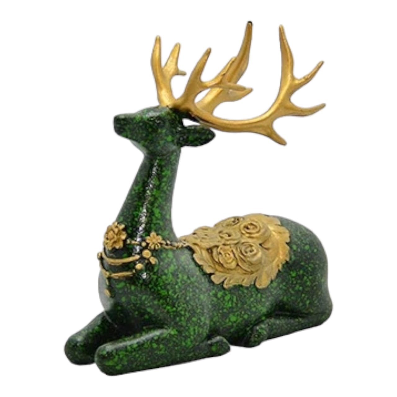 DECORATIVE GREEN DEER SCULPTURE (PAIR)