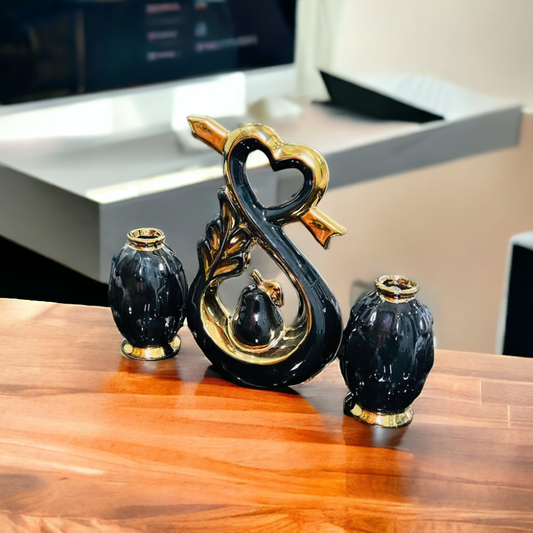 HEART DESIGN VASE SET(3 PEICE)