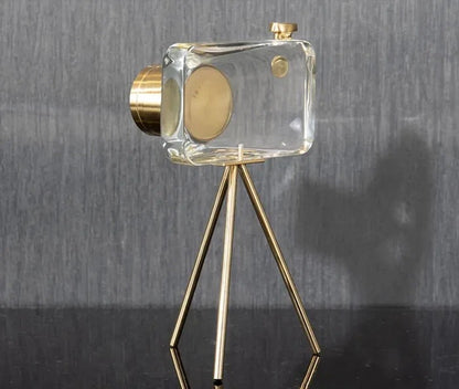 BRASS & CRYSTAL CAMERA DECOR (Set of 2)