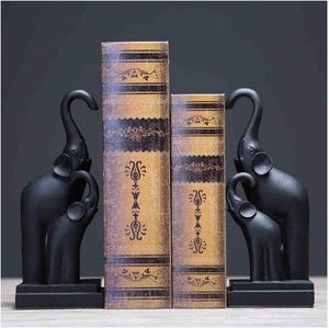 BLACK ELEPHANT BOOKEND(PAIR)