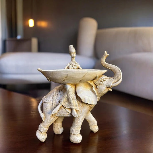 DECORATIVE ELEPHANT WITH TRAY