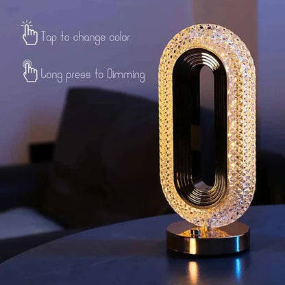 OVAL DESIGN LUXURY USB RECHARGEABLE TABLE LAMP