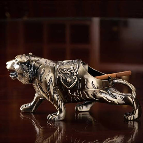 TIGER DESIGN METALLIC ASHTRAY