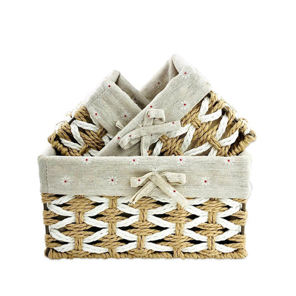 RECTANGULAR JUTE TOWEL BASKET (SET OF 3)