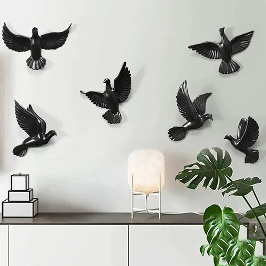 FLIGHT OF PIGEONS WALL HANGING (Set Of 6)