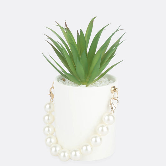 DISCERNING PLANTER WITH BEADS