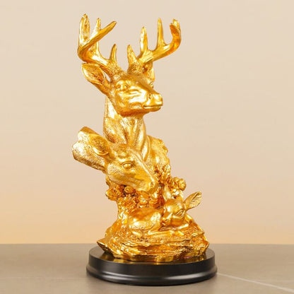 GOLDEN DEER PROFILE STATUE