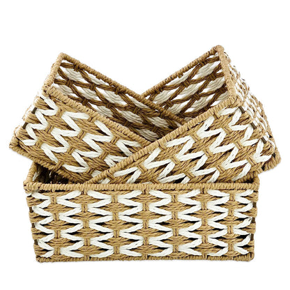 RECTANGULAR JUTE TOWEL BASKET (SET OF 3)