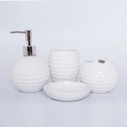 EMBOSSED DOT BATH SET