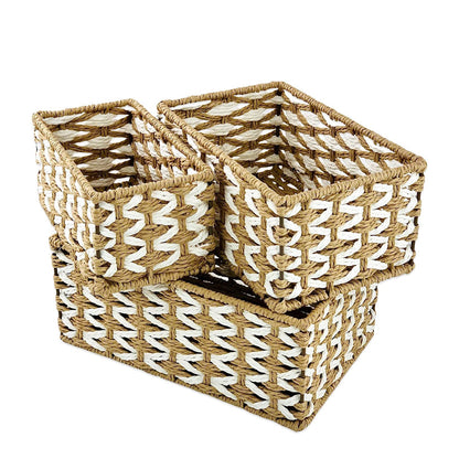 RECTANGULAR JUTE TOWEL BASKET (SET OF 3)